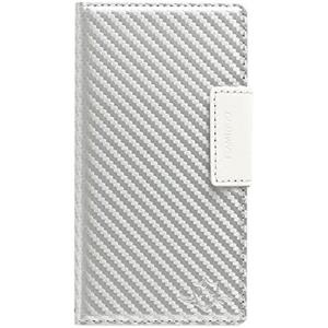 Natural Design マルチタイプ 手帳型 ケース FLAMINGO Carbon シルバー...