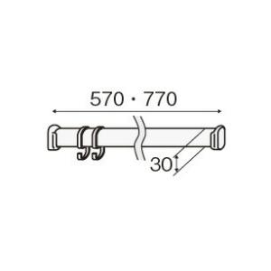 Panasonic 傘・小物パイプ（フック付） 幅：600mm用 1本入り  クロークボックス部材 ...