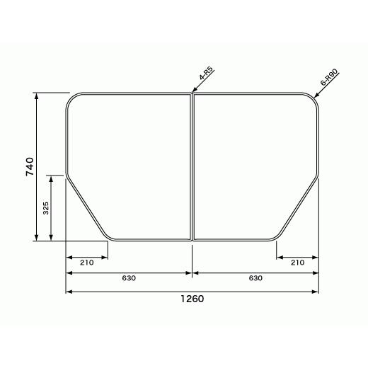 パナソニック 風呂ふた 断熱組フタ：１３００用  変形型 2枚組 [本体厚み21.5mm] 品番 G...