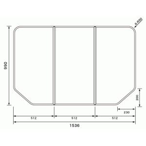 Panasonic風呂ふた GTD74KN91 断熱組フタ 1600用 Panasonic（パナソニック） 風呂ふた 断熱組フタ：1600用 変形型 2