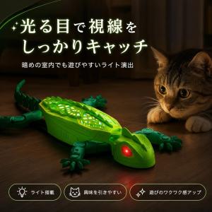 猫用 電動ヤモリおもちゃ|壁走行&床走行2WA...の詳細画像5