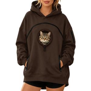 犬猫用 パーカー 抱っこ ポケット フリース ...の詳細画像4