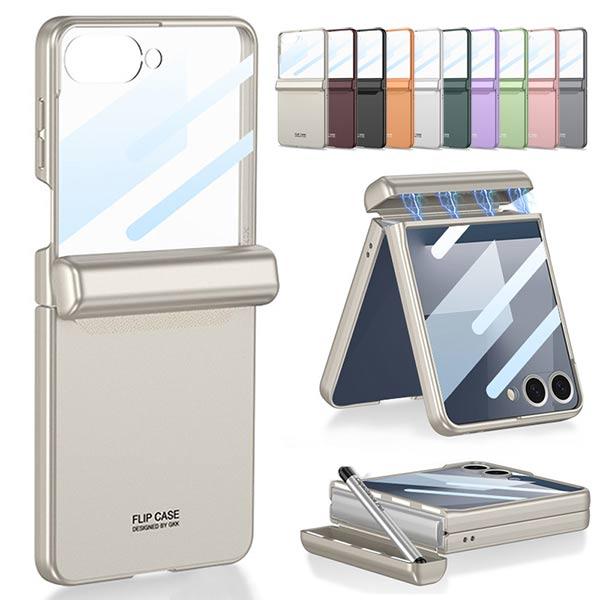 Galaxy Z Flip7ケース ギャラクシーzフリップ7ケース ヒンジ保護 自動ヒンジ一体 折り...