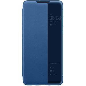 HUAWEI P30 lite スマートビューフリップカバー ブルー 手帳タイプ スマホカバー 二つ折り レザー調 Smart View Flip Cover/Blue 純正｜sumahoselect