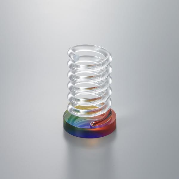 (株)光　K-127RA　透明アクリル製　スパイラルスタンド　レインボー