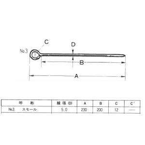鉄製 ユニクロメッキ No.3 スモールペグ ...の詳細画像1