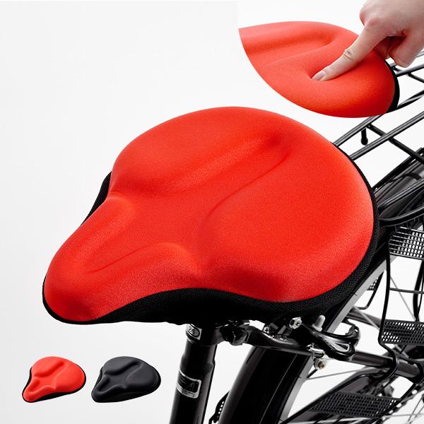 お尻が痛くなりにくいサドルカバー ブラック レッド サドルカバー saddlecover 極厚 衝撃...