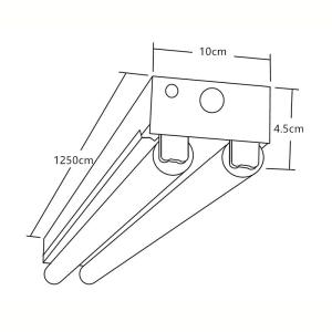 LED蛍光灯付きLED蛍光灯器具2灯式 トラフ...の詳細画像2
