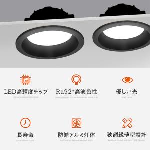 LEDダウンライト 黒 75φ 100φ 12...の詳細画像2