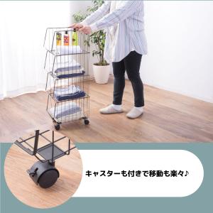 東谷 スタッキングワゴン 4D ランドリーワゴ...の詳細画像2