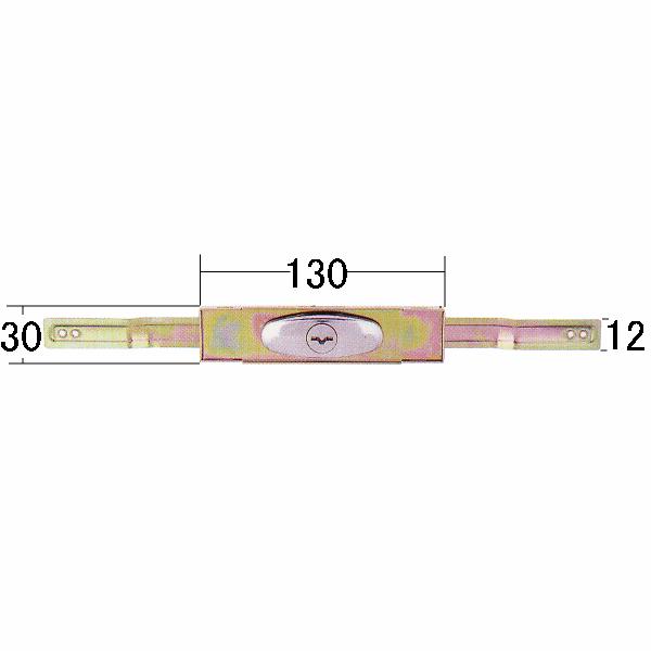 シャッター錠 ユニバーサルシャッター錠54 ST-4K 同一 三和 新型シリンダー サムターン アー...