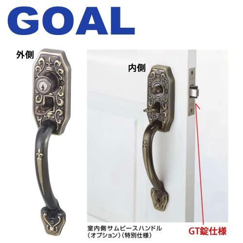 両側サムラッチ GOAL GTシリーズ アンティック錠 ニース NIC  GF 外側：NICハンドル...