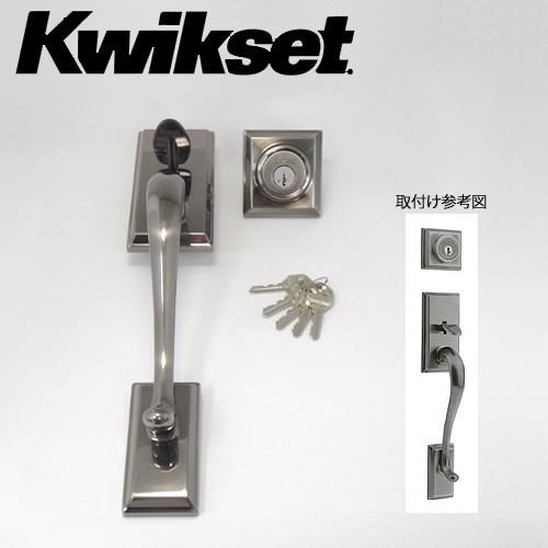 kwikset ホーソン + コモンウェルス ハンドル錠セット  アンティークニッケル色のみ  クイ...