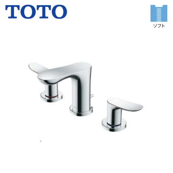 洗面所 水栓 TOTO TLG01201JA 台付 2ハンドル 混合水栓 スパウト105mm ワンプ...