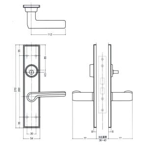 WEST レバーハンドル錠 916仕様 525...の詳細画像1
