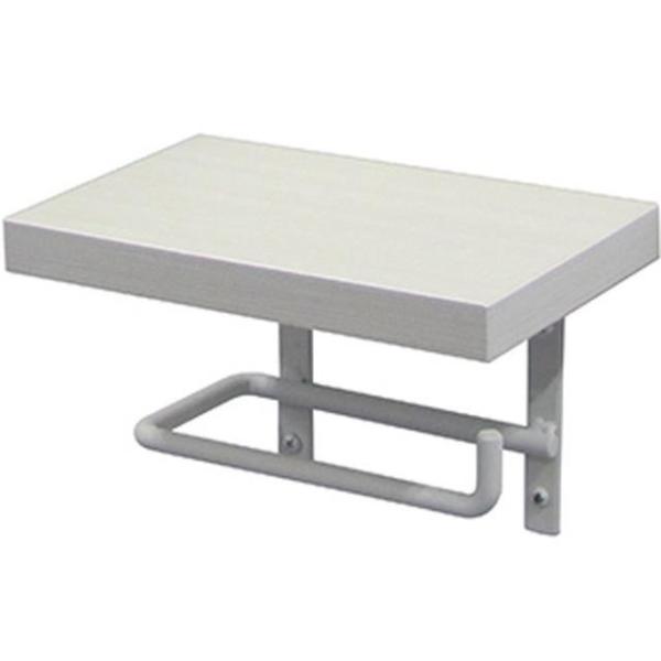 トイレットペーパーホルダー おしゃれ 白 ホワイト 鉄 アンティーク アイアン  棚付　W2107-...