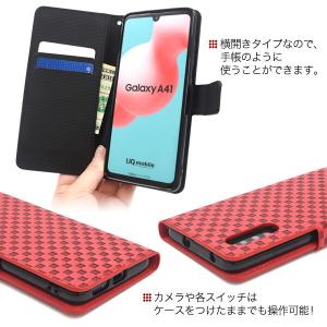 galaxy a41 ケース 手帳型 市松模様...の詳細画像3