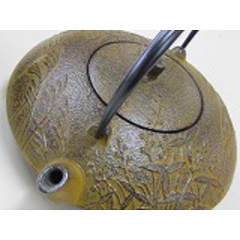 南部鉄急須　平型草花　0.6Ｌ