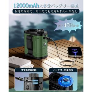 【4WAY.12000mAh】腰掛け扇風機ベル...の詳細画像3