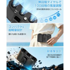 腰掛け扇風機【3つ送風口】ベルトファン 180...の詳細画像4