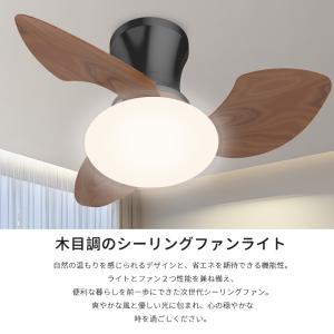 ＼モップ特典/シーリングファンライト 木目調シ...の詳細画像2