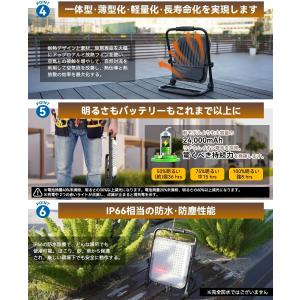 時間限定sale 投光器 充電式led作業灯 ...の詳細画像2
