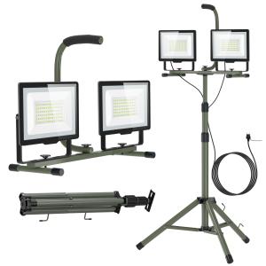 LED投光器 1灯 2灯対応 投光器 作業灯 伸縮三脚スタンド : shop