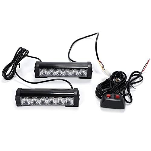 ストロボ 黄発光 フラッシュ ライト キット 12V 6LED×2連 ON/OFF パターン切り替え...