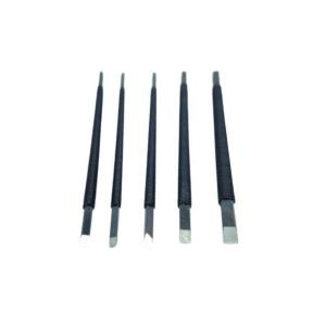 墨文字製作所　初心者におすすめ多種の刃がセットの篆刻刀5種類