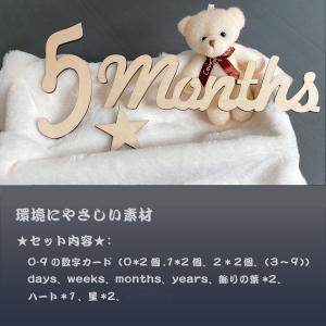 月齢フォト 木製 レターバナー 22枚 ベビー...の詳細画像1