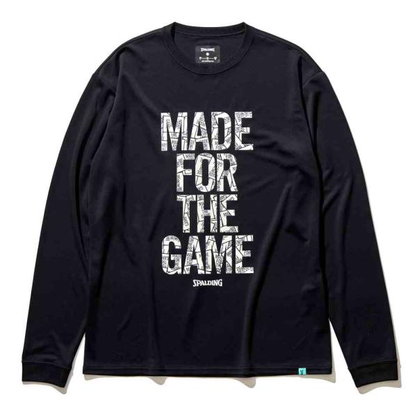 スポルディング SMT22121 ロングスリーブTシャツ メイドフォーザゲームロゴ ブラック(BK)