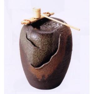 信楽焼 湧き水 つくばい 響 竹*循環式モーター付