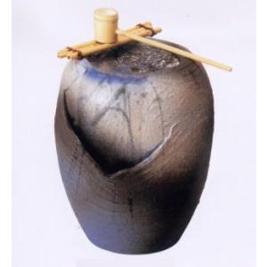 信楽焼 湧き水 つくばい 清涼 竹*循環式モーター付