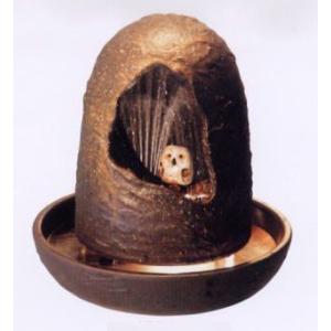 信楽焼 ふくろう あかり シャワー 照明具*循環式モーター付