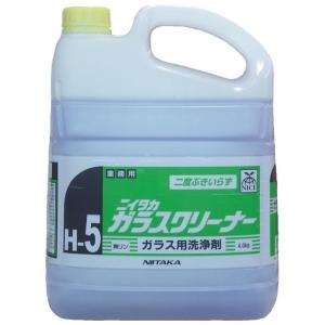 業務用店舗内掃除用洗剤 ニイタカガラスクリーナー 4ｋｇ×4 ガラス用洗浄剤