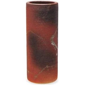 火色松皮寸胴花入 10号