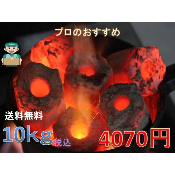 備長炭 木炭 バーベキュー用 太陽炭10kg