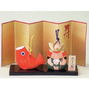 五月人形 オルゴール付写真立て 黒【端午の節句】【鎧 兜飾り】 : 人形