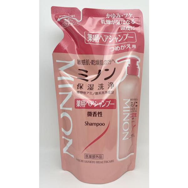 2個セット　第一三共ヘルスケア　ミノン　薬用ヘアシャンプー　詰替え　380ｍｌ