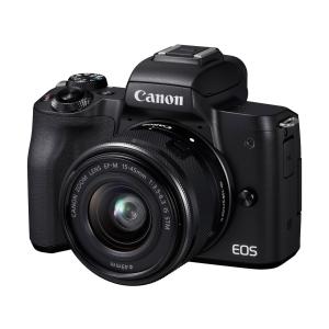 【即納】Canon ミラーレス一眼カメラ EOS kiss M2 レンズキットEF-M15-45mm F3.5-6.3 IS STM （ブラック）※他店舗保証印あり｜summerslam88