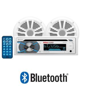 BOSS 500W 防水マリンオーディオ Bluetooth アンプ マリンデッキ 水上