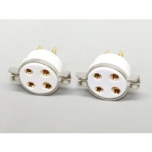 金メッキ 4ピン 真空管ソケット