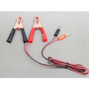 バッテリークリップ ワニ口クリップ 1m バナナプラグ付き カーバッテリークリップ