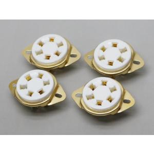 金メッキ 6ピン 真空管ソケット