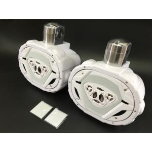 4Way 550W 6x9インチ ウェイクタワー 防水マリンスピーカー