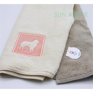 【51犬種のふっくらシルエットししゅう】厚手今治フェイスタオル☆オプションでお名前も