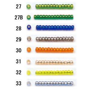 TOHO シードビーズ 糸通し 丸小 ビーズ 1m入り No.27〜No.33