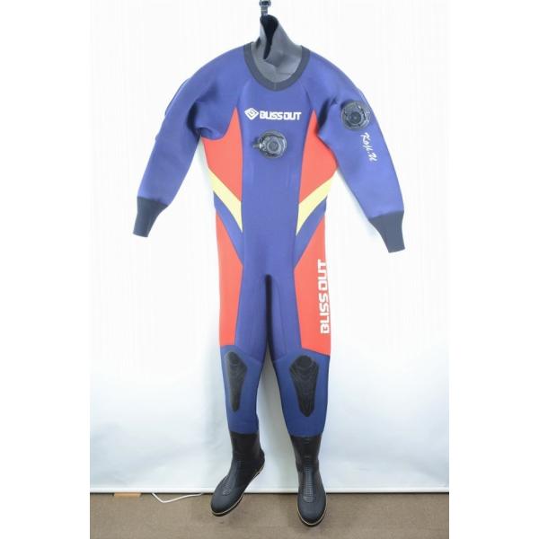 World Dive ワールドダイブ 5mm 裏起毛 メンズ ドライスーツ（170cm/60kg/ブ...