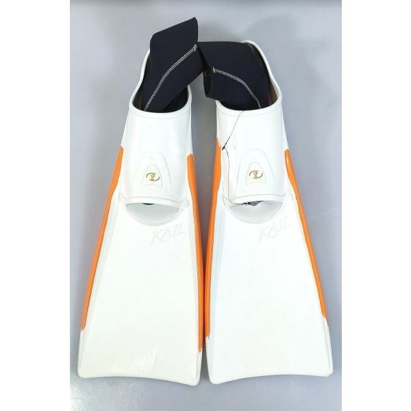 TUSA ツサ ダイビングフィン KAIL ホワイト/オレンジ XXLサイズ ブーツ付き［Fin-2...
