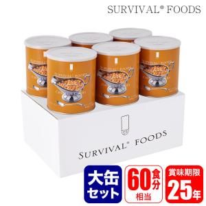 サバイバルフーズ 25年保存食 クラッカー 大缶 6缶セット (60食相当